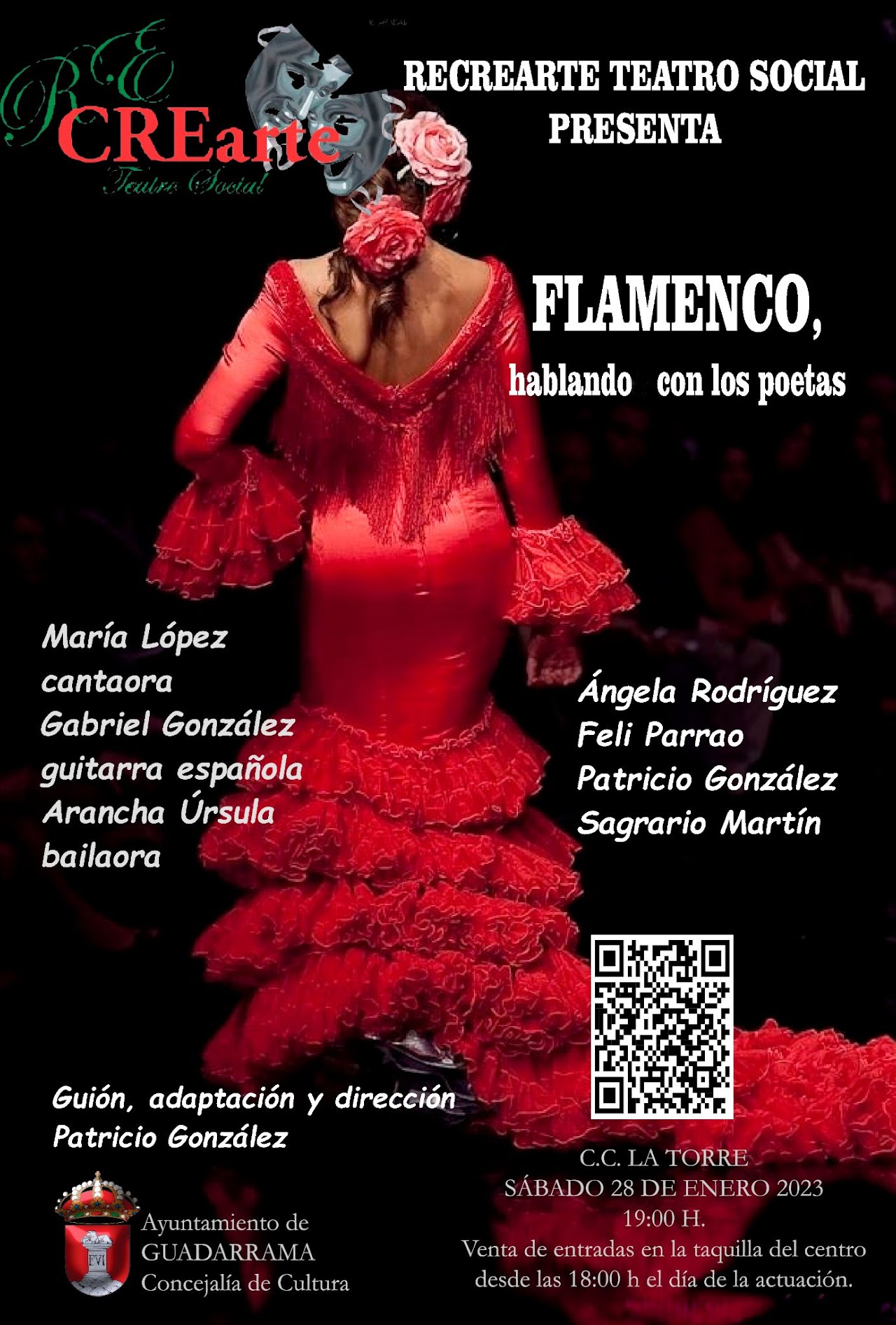 Cartel de la obra de teatro Flamenco. Hablando con los poetas